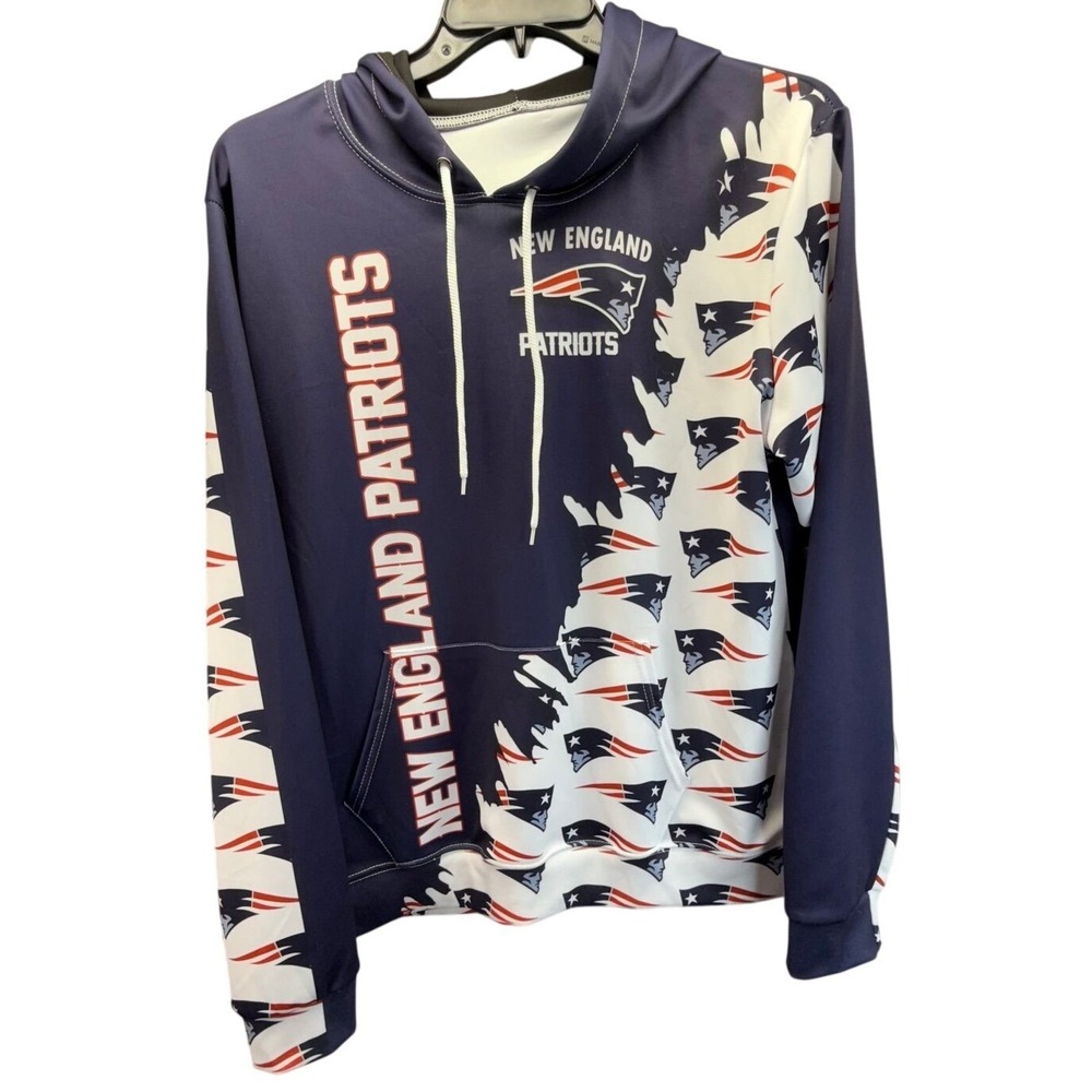 New‎ England Patriots Hoodie Sweatshirt no tag see PTP unbranded size large